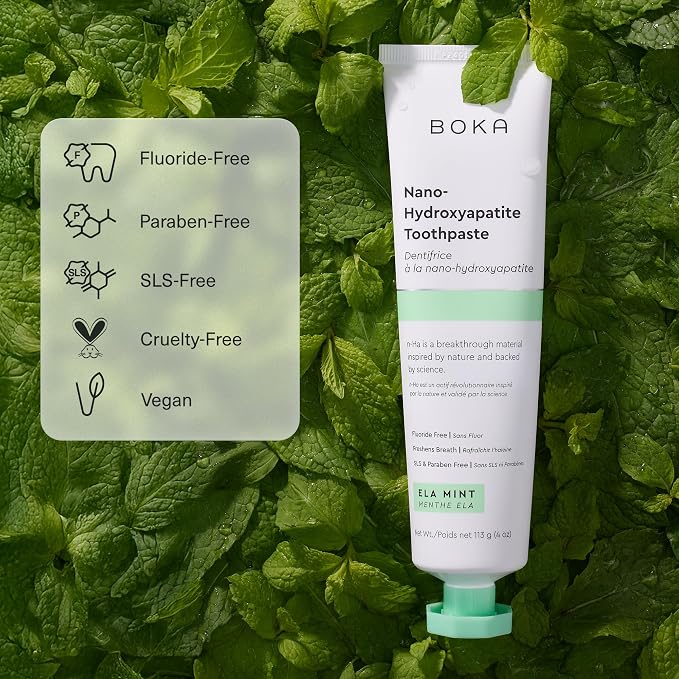Boka Ela Mint – Tannkrem med nano-hydroksyapatitt | 113 g
