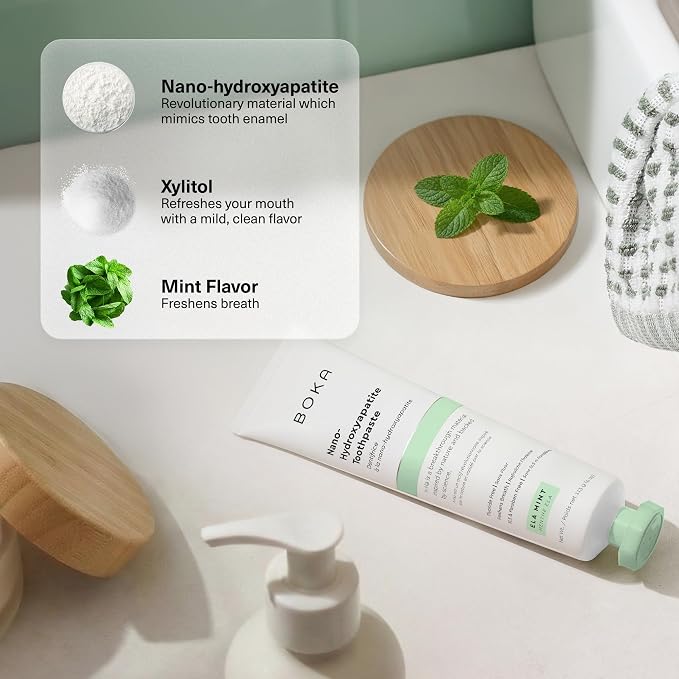 Boka Ela Mint – Tannkrem med nano-hydroksyapatitt | 113 g