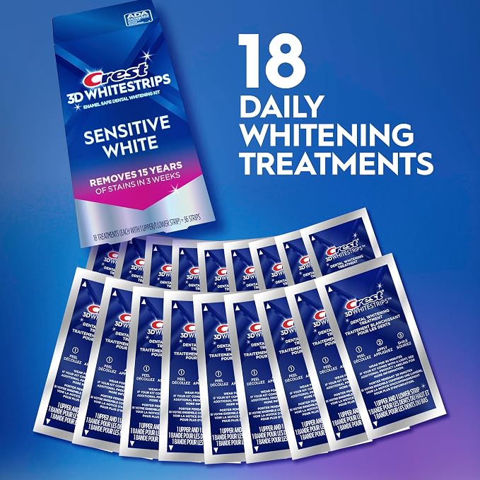 Crest 3D Whitestrips Sensitive White | 18 behandlinger